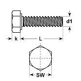 Sechskantschrauben PA 6.6 weiss DIN 933 
