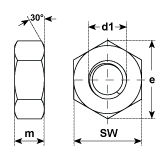 Dadi esagonali 0.8 d INOX A4 DIN 934 1.4529 
