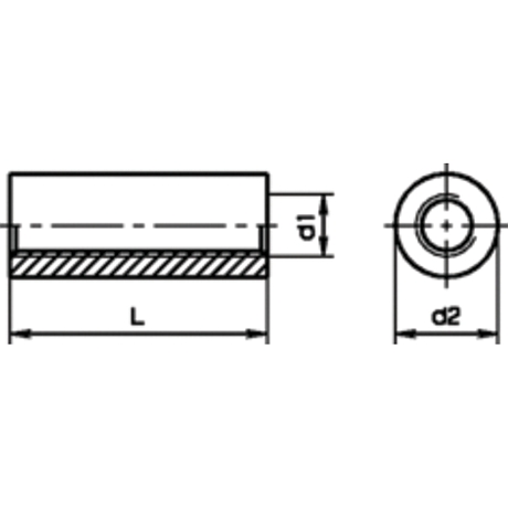 Distanzmuffen rund INOX A1 / 1.4305