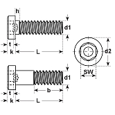 Zylinderschrauben I-6-Kt. Stahl vz DIN 6912 08.8