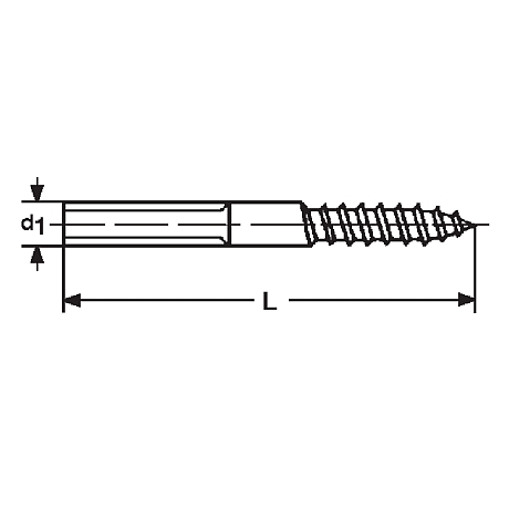 Vis à double filetage INOX A2