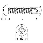 Selbstbohrschrauben INOX A2 DIN 7504 M (N)