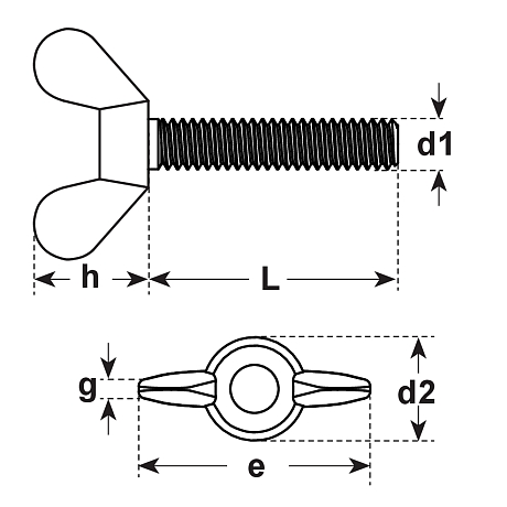 Flügelschrauben PA 6.6 DIN 316