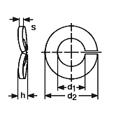 Rondelles extra-serrantes INOX A2 DIN 128 A