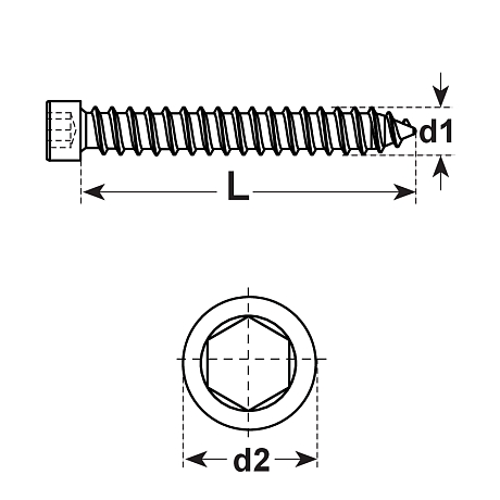 Blechschrauben Zylinderkopf I-6-Kt. INOX A2