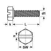 Sechskantschrauben Schli. Stahl vz DIN 933 4.6/5.8 