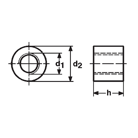 Muttern Trapezgewinde r~1,5 d Stahl blank 5