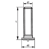 Goujon à souder acier St 37-3 cuivré DIN 32501
