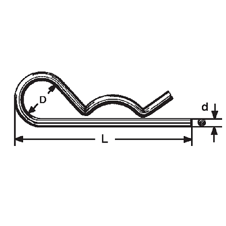 Vorstecker einfach Federstahl vz
