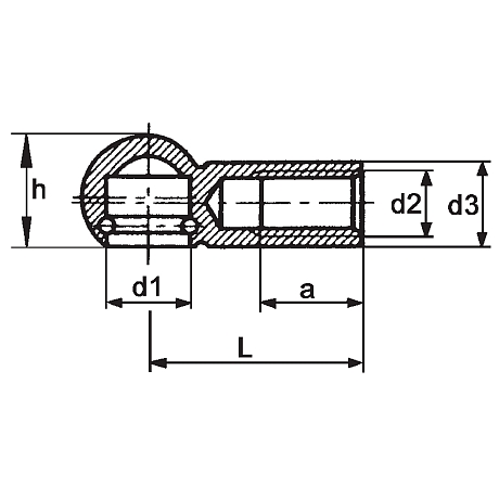 Kugelpfannen Stahl vz DIN 71805