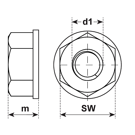 Écrous hexagonaux noir DIN 6331 10