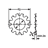 Rondelle dentée acier ressort Zb DIN 6797 A