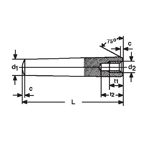 Kegelstifte 9 S Mn 28 K blank DIN 7978 h10