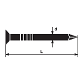 Clous tête conique sim. DIN 1151 B inox A2