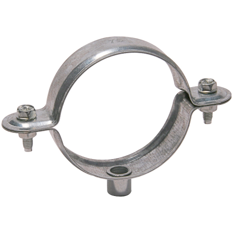 Collier métallique de descente D zingué-bleu