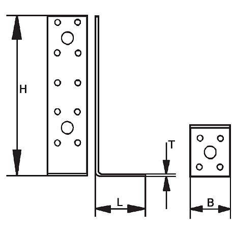 GH-Winkelverbinder Typ HS Stahl fvz