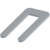 Piastre a U in plastica grigio 30 x 45 mm 