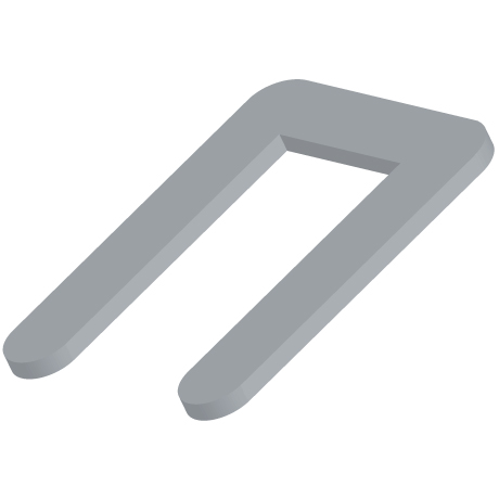 Piastre a U in plastica grigio 45 x 60 mm [SimilarCatItems.CatItem.ArtName2]