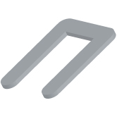 Piastre a U in plastica grigio 45 x 60 mm 