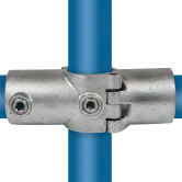 Raccord tube TYP 22O Croix rabattable zingué feu 