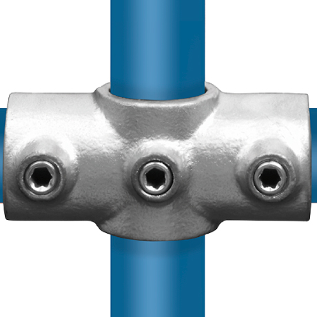 Raccord tube TYP 22V Croix continue zingué feu
