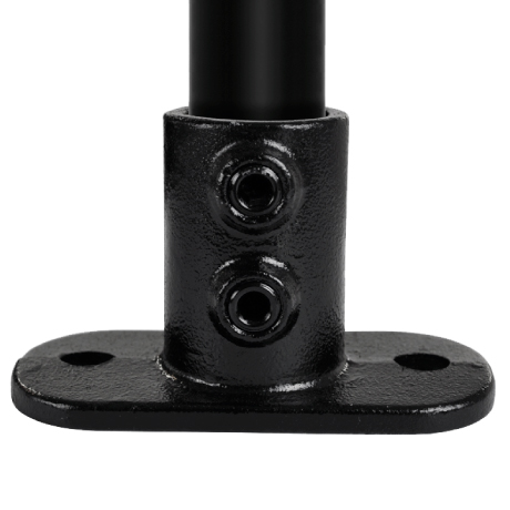 Rohrverbinder TYP 12 Fussplatte oval schwarz