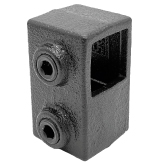 Raccord tube TYP 2S-25 T court noir 25mm 