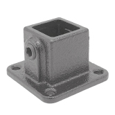 Raccord tube TYP11S-25 Plaque base ang. noir 25mm 