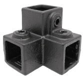 Raccord tube TYP 18S-25 Angle à 3 entrées 90°noir 