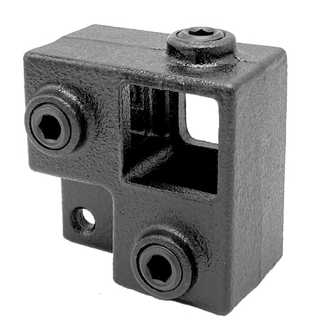 Rohrverbinder TYP 21S-25 Eckstück mit Lasche sw