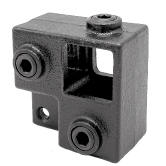 Raccord tube TYP  21S-25 Angle avec languette noir 