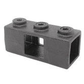 Raccord tube TYP 22S-25 Croix continue noir 