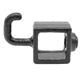 Raccord TYP 64S-25 Bague d'arrêt avec crochet noir 