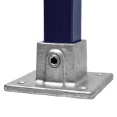Raccord tube TYP 10S-40 Plaque base angulaire 40mm 