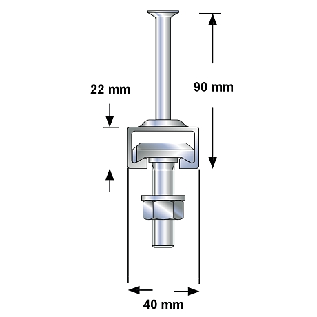 Rails d'ancrage W 40/22 INOX A4 laminés à chaud [SimilarCatItems.CatItem.ArtName2]