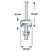 Rails d'ancrage W 40/22 INOX A4 laminés à chaud 