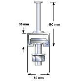 Rails d'ancrage W 50/30 INOX A4 laminés à chaud 