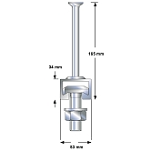 Rails d'ancrage W 53/34 INOX A4 laminés à chaud 