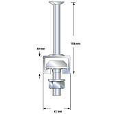 Rails d'ancrage W 72/48 INOX A4 laminés à chaud 