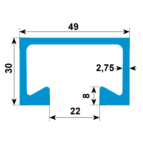 Profili di montaggio 50/30 non perforato LC A4 [SimilarCatItems.CatItem.ArtName2]
