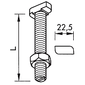 Hammerkopfschrauben 4.6 28/15 Muttern vz 