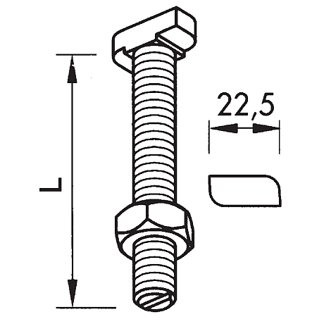 Hammerkopfschrauben 8.8 28/15 Muttern vz [SimilarCatItems.CatItem.ArtName2]