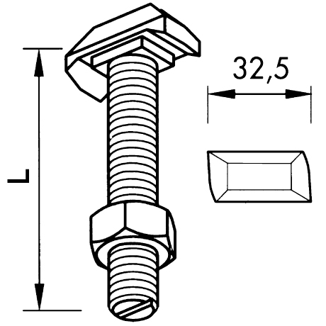 Hakenkopfschrauben 8.8 40/22 Muttern vz [SimilarCatItems.CatItem.ArtName2]