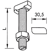 Hammerkopfschrauben 8.8 38/17 Muttern fvz 
