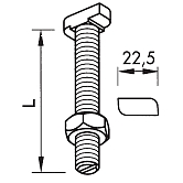 Hammerkopfschrauben 28/15 Muttern INOX A2 