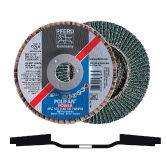Dischi abrasivi a ventaglio PFERD POLIFAN® PFC Acc iaio/INOX SG