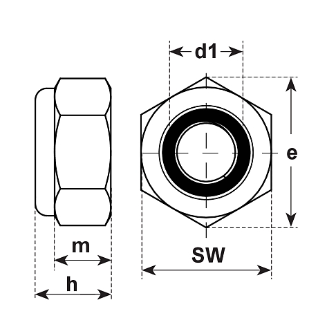 Dadi di sicurezza Poly-Stop INOX A2 DIN 985 [SimilarCatItems.CatItem.ArtName2]