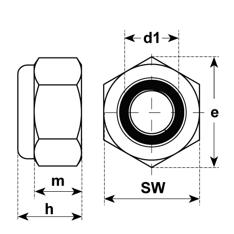 Dadi di sicurezza Poly-Stop INOX A 2 DIN 982 [SimilarCatItems.CatItem.ArtName2]