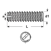 Vis sans tête PA 6.6 ~DIN 551 