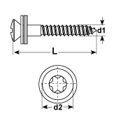 Viti da lattoniere LSK TX25 INOX A2 vk 
